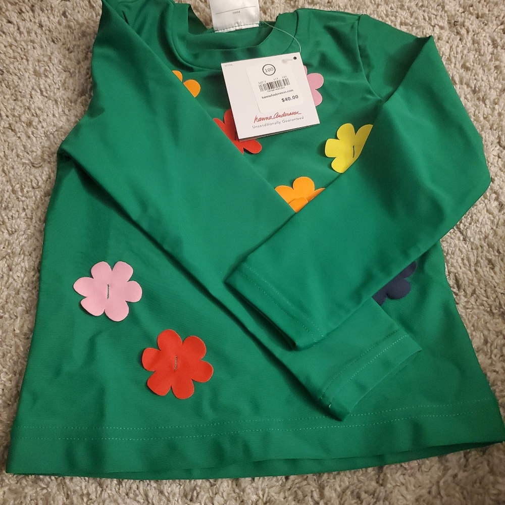Hanna Andersson, size 4 green rashguard